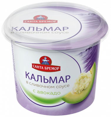 Паста Кальмар рубленый в сливочном соусе с авокадо Санта Бремор 150г