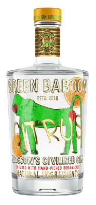 Джин Грин Бабун цитрус 0,5л 40%