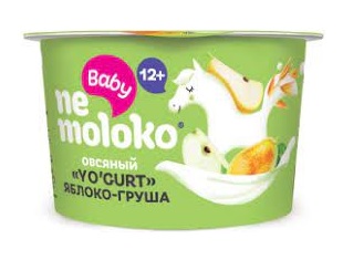 Йогурт овсяный Немолоко детский Яблоко/Груша с 12мес 90г