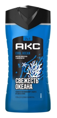 Гель для душа Акс 250мл 2в1 Свежесть океана