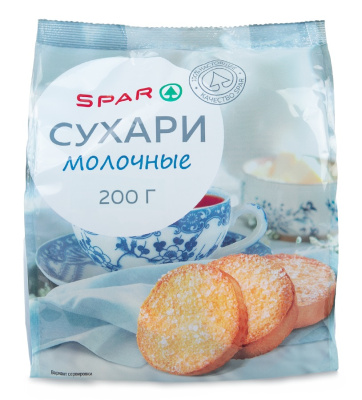 Сухари SPAR молочные 200г