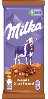Шоколад Милка молочный Карамель/Арахис 90г