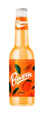 Напиток б/а газ Волчок Персик 0,45л ст/б