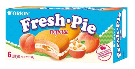 Пирожное бисквитное ФрешПай Персик 150г