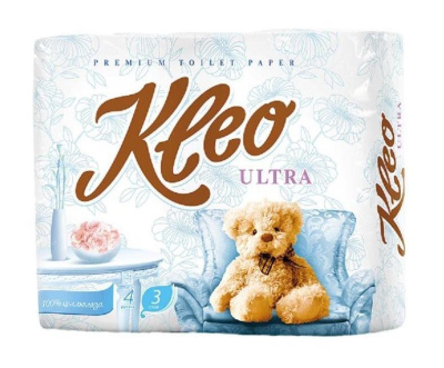 Бумага туалетная Клео 3-сл 4 рул Ультра