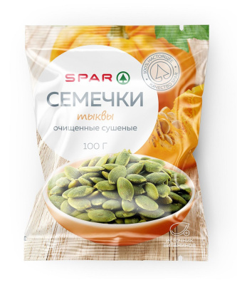 Семечки тыквенные очищенные SPAR сушеные 100г
