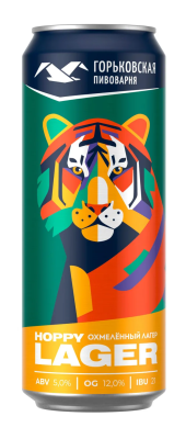 Пиво светлое Горьковская пивоварня Хоппи Лагер 0,45л 5% ж/б