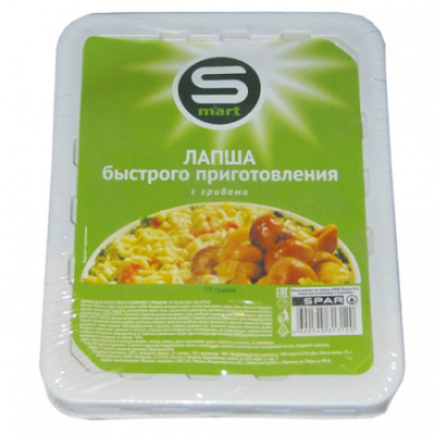 Лапша б/п  с грибами SMART 75г