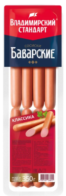 Сосиски Баварские Владимирский стандарт 350г