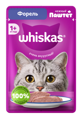 Корм влажный для кошек Вискас Форель паштет 75г