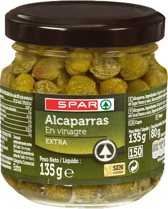 Каперсы в уксусе SPAR 135г ст/б