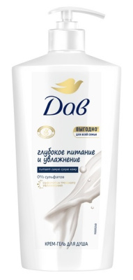 Гель для душа Дав 610мл Глубокое питание и увлажнение