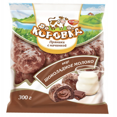 Пряники Коровка со вкусом шоколадное молоко 300г
