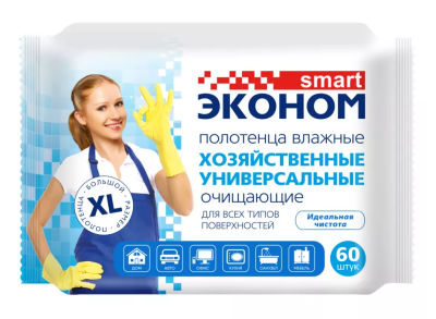 Полотенца влажные Smart Эконом хозяйственные универсальные А60