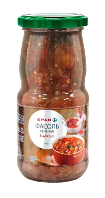 Фасоль печеная SPAR в аджике 490г