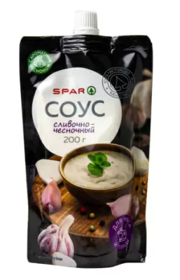 Соус SPAR Сливочно-чесночный 200г д/п