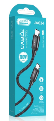 Кабель USB Jokade JA034 Lightning нейлон 5A 1м