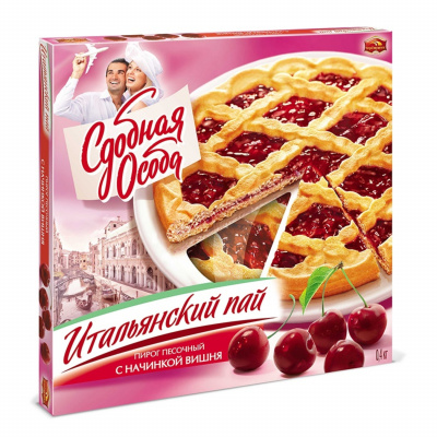 Пирог песочный Итальянский пай с вишней Черемушки 400г