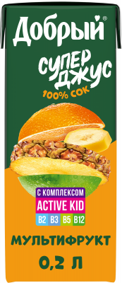 Сок Добрый мультифрукт 0,2л