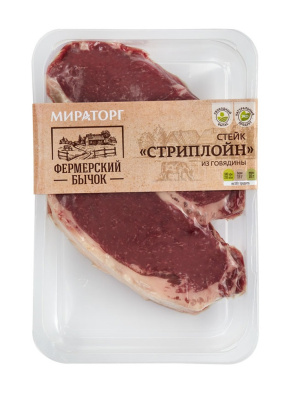 Стейк Стриплойн Фермерский Бычок Мираторг охл 400г