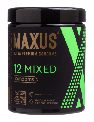 Презервативы MAXUS Mixed гладкие и текстурированные 12 шт