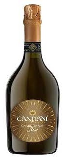 Вино игристое Кантиани Шардоне бел брют 0.75л 10-12%
