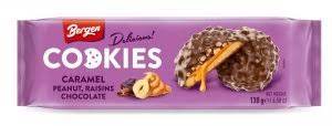 Печенье Берген глазированное Карамель/Орехи/Изюм 130г