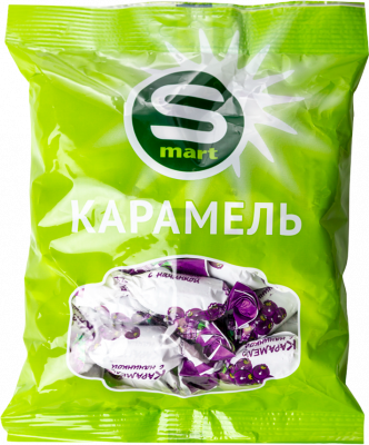 Карамель Smart с фрукт-ягодной начинкой Черная Смородина250г