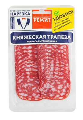 Колбаса Княжеская с/к нарезка Трапеза 70г