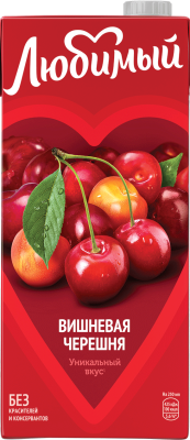 Напиток сокосодержащий Любимый яблоко/вишня/черн.рябина 0,95л