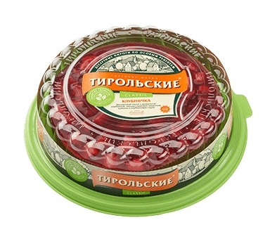 Пирог бисквитный Клубничка Тирольские пироги 500г