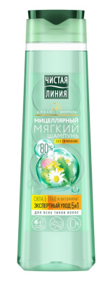 Шампунь Чистая Линия 400мл Сила 5 трав для всех типов волос
