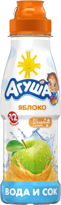 Вода с соком Агуша Яблоко с 12мес 0,3л