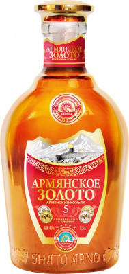 Коньяк армянское Золото 5yr 40% 0.500 (4850002570072)