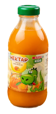 Нектар SPAR Kids Тыква-Апельсин с мякотью 0,33л стб