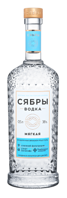 Водка Сябры Мягкая 0,5л 38%