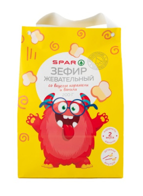 Зефир SPAR жевательный Карамель/Ваниль 200г
