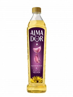 Масло подсолнечное Алмадор с ароматом чеснока 0,75л