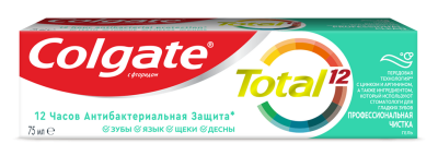 Зубная паста Колгейт Тотал 12 Профессиональная чистка гель 75 мл