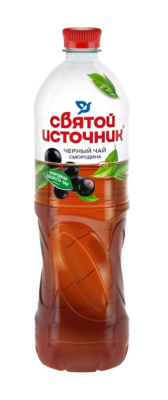 Напиток холодный черный чай Святой Источник Смородина 1л