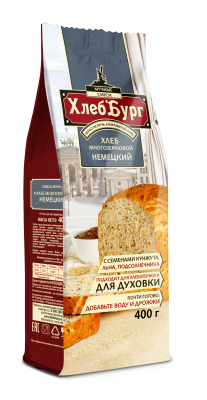 Смесь для выпечки Хлеббург Хлеб Многозерновой Немецкий 400г