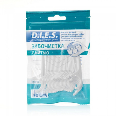 Зубочистки с нитью 30шт