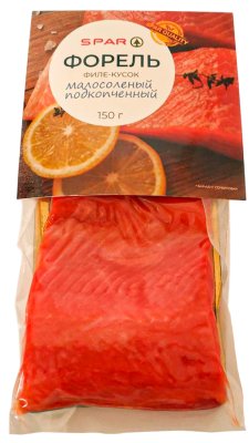 Форель филе-кусок подкопченный SPAR 150г