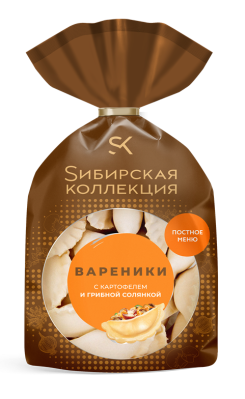 Вареники Сибирская коллекция с картофелем и грибной солянкой 700г
