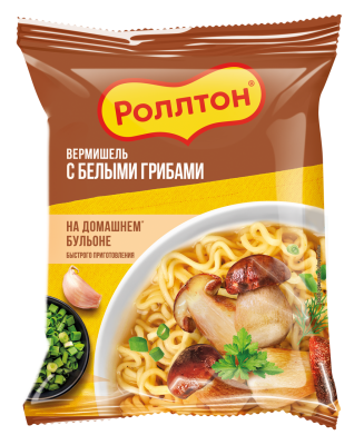 Вермишель с белыми грибами Роллтон 60г