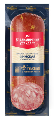 Колбаса п/к Финская с окороком Владимирский стандарт 350г
