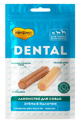 Лакомство для собак Мнямс Дентал Зубные палочки Говядина 100г