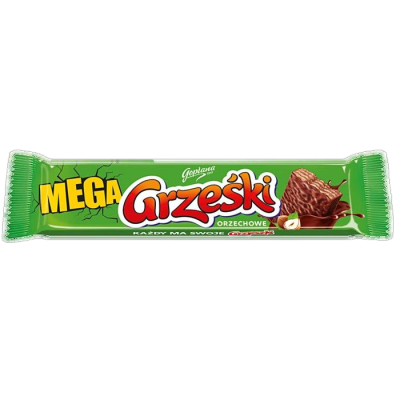 Вафли Гжешки мега в молочном шоколаде с ореховым кремом 48г