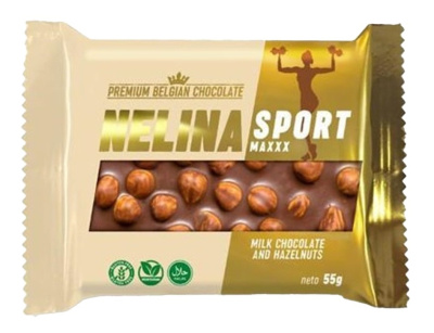 Шоколад Нелина Спорт молочный с Фундуком 50г