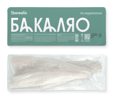 Филе трески атлантической Бакаляо по-мурмански с кожей Бореалис 600г
